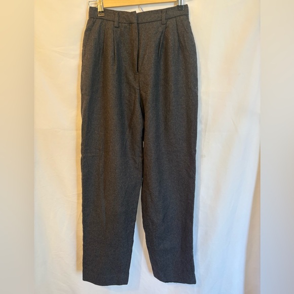 Charter Club 100% Pure Wool Gray Pleated Dress Pants | Size 4P Petite - Picture 1 of 3